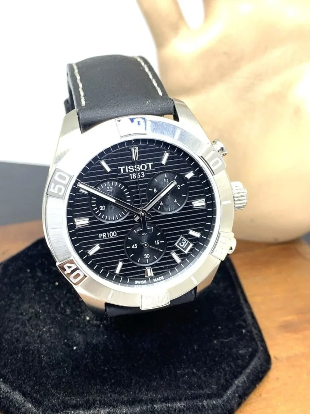 Tissot Men's Watch PR100 Swiss Quartz Chronograph 44mm Black Dial T1016171605100
